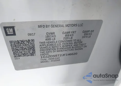 2018 Chevrolet Malibu Lt из США, поврежденный, VIN 1G1ZD5ST2JF146620